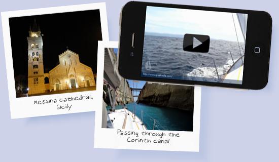 Click to read more of the story of the trip from Antibes to Poros, including video clips