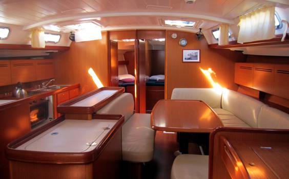 The Cyclades 50.5 main saloon. Image courtesey & with permission of Beneteau S.A.