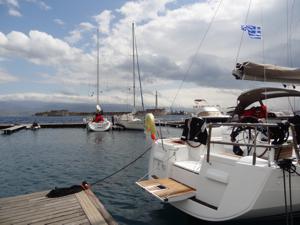 The weather eases as �Susie� rests in Messina, but note the gear left out to dry!