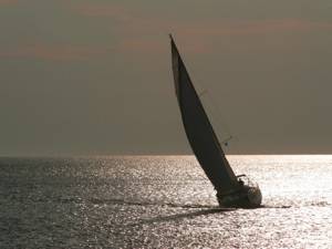 An Elan Impression 434 sailing as the sun sets. Image courtesey of Elan d.o.o.