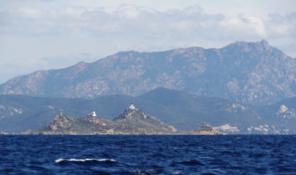 The lighthouse at Tour de la Parata, Ajaccio on the western coast of Corsica