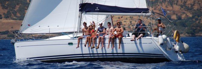 A Greek Sails Jeanneau Sun Odyssey 35 sailing yacht on a cabin charter sailing holiday