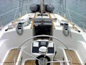 The cockpit of a Sun Odyssey 37.1 sailing yacht. Image courtesey & with permission of Chantiers Jeanneau S.A.